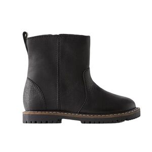 Kids Black Leather Boots